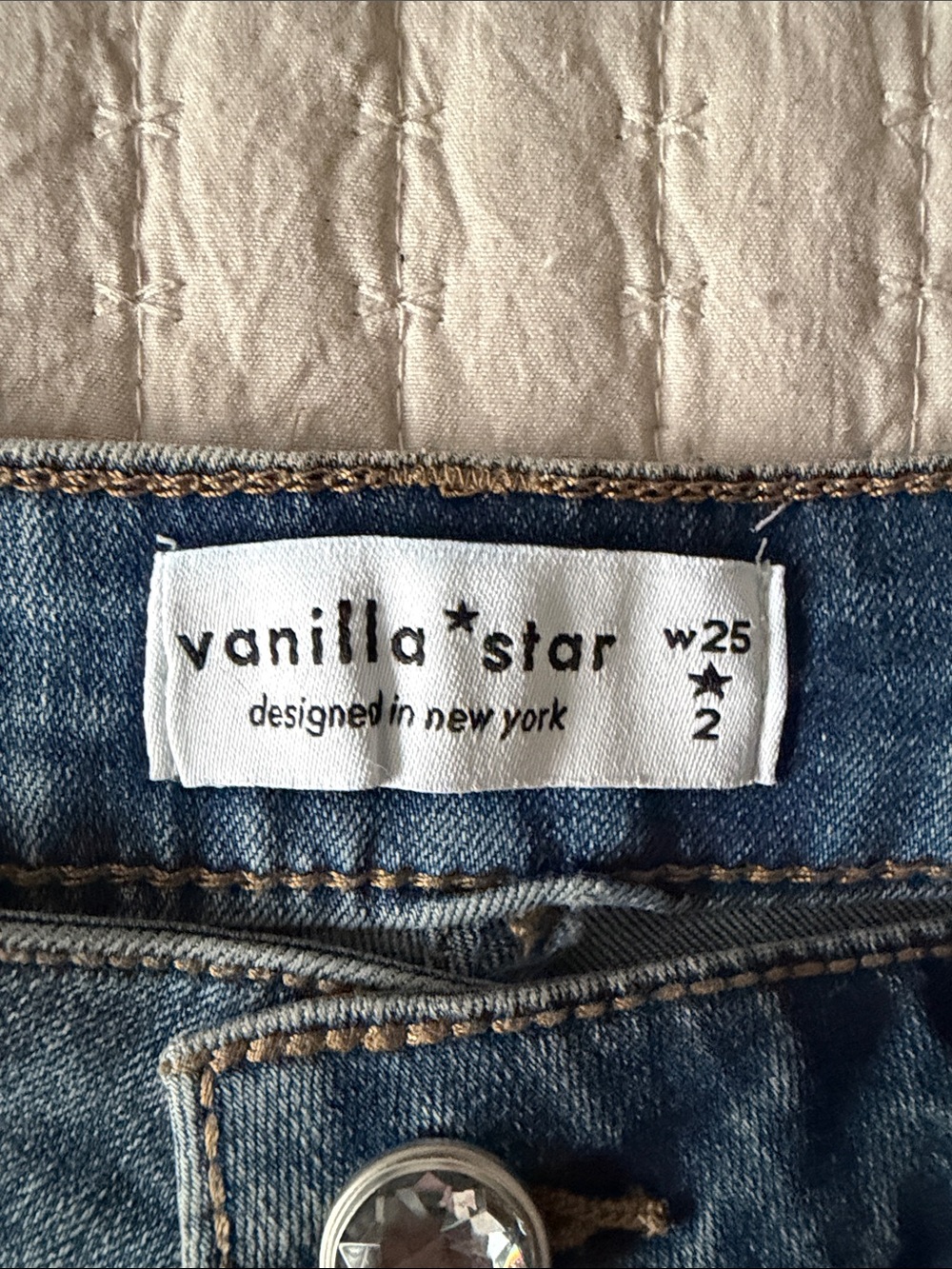 Vanilla Star Medium Blue Denim Accent Detailed Shorts ❤️Sz 2 - Picture 6 of 8
